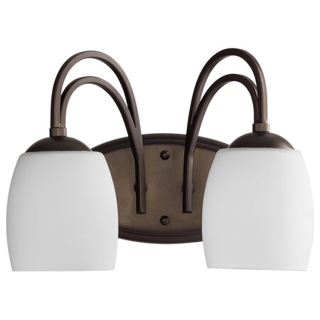 Quorum 5012-2-186 Two Light Vanity, Bronze/Dark